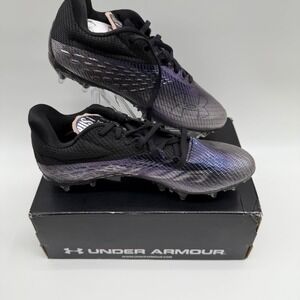 Under Armour UA Blur Smoke MC Football Cleats Black Purple‎ Womes's's 7.5